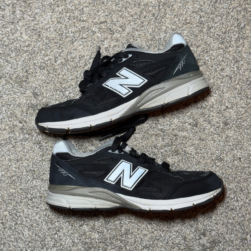New Balance 990v3 Mens 4 Black Grey White Sneakers GC990BS3 Lifestyle Shoes